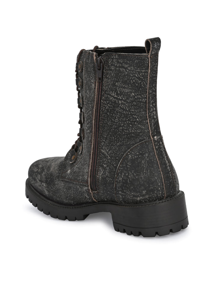 Dona Nova By Carlo Romano Women's Genuine Rub Off Leather Ankle Boot