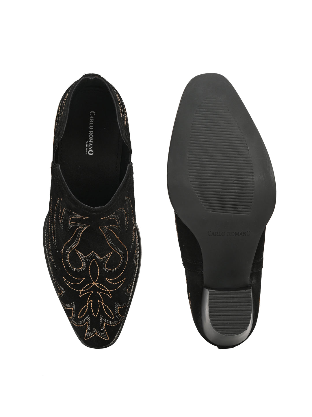 Women's Suede Leather Embroidery Ankle Boot