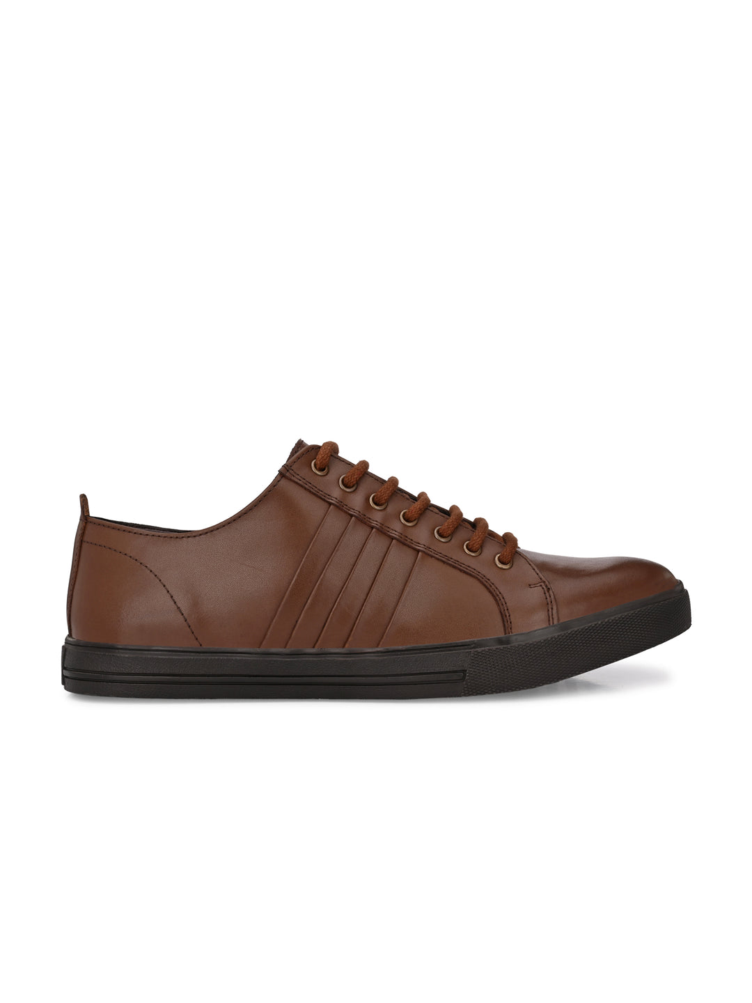 Men's Burnish Leather Lace up Casual Sneaker Shoe