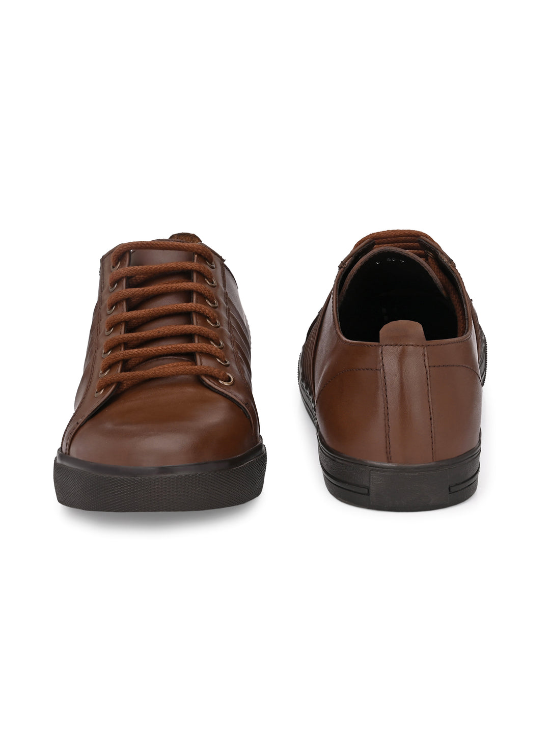 Men's Burnish Leather Lace up Casual Sneaker Shoe