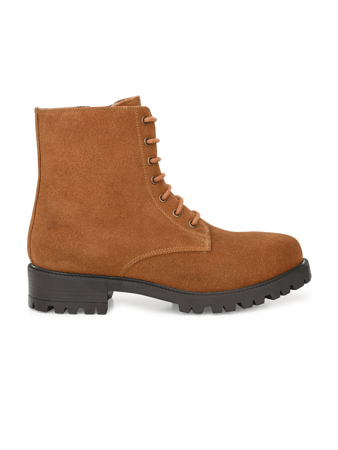 Women's Suede Lace-Ups with Zip High Ankle Boots
