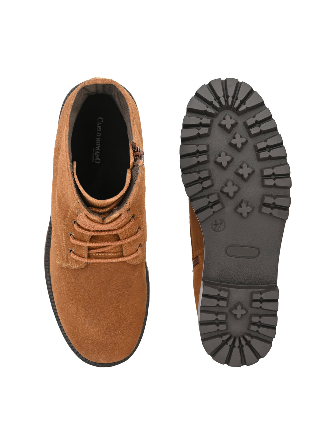 Women's Suede Lace-Ups with Zip High Ankle Boots