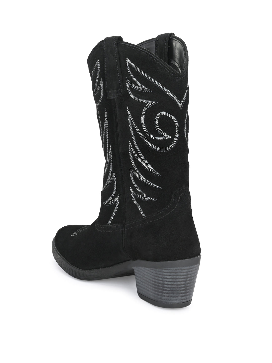 Dona Nova by Carlo Romano Women's Genuine Suede Leather Western Cow Boy / Cow Girl Embroidery Boot