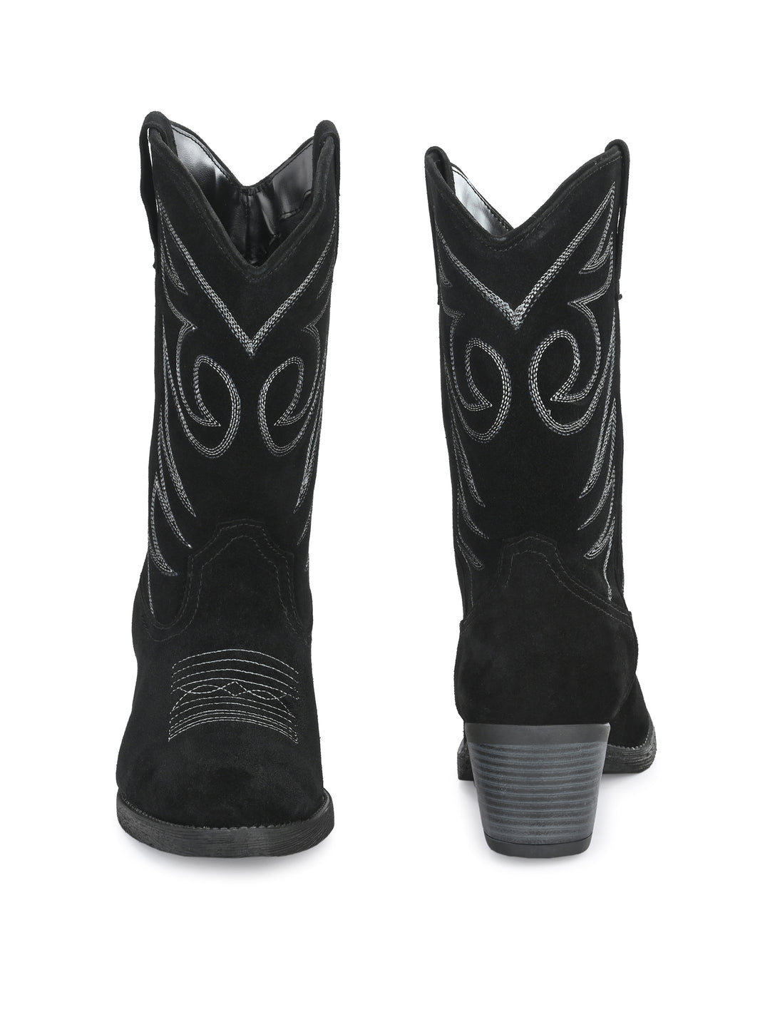 Dona Nova by Carlo Romano Women's Genuine Suede Leather Western Cow Boy / Cow Girl Embroidery Boot