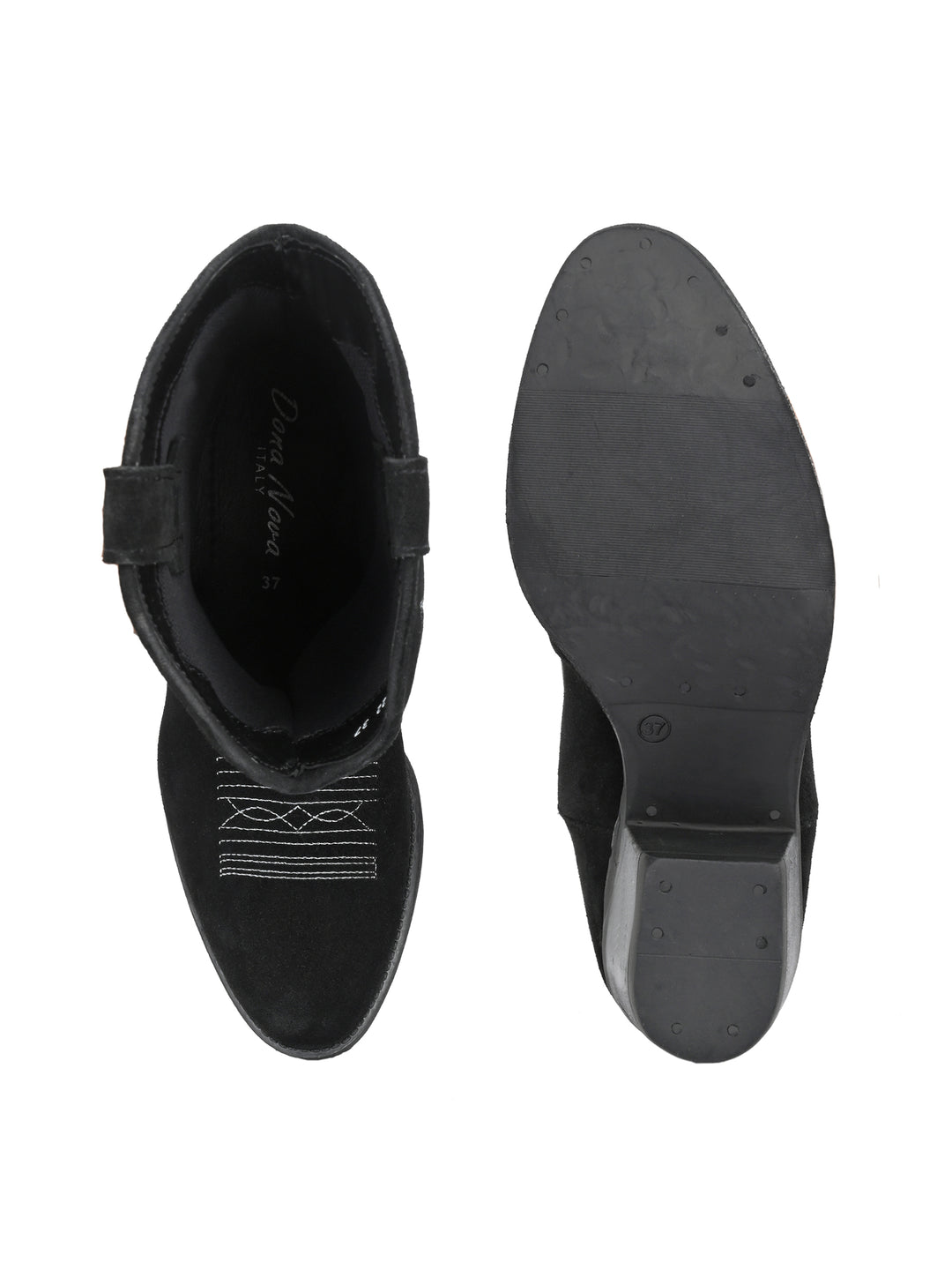 Dona Nova by Carlo Romano Women's Genuine Suede Leather Western Cow Boy / Cow Girl Embroidery Boot