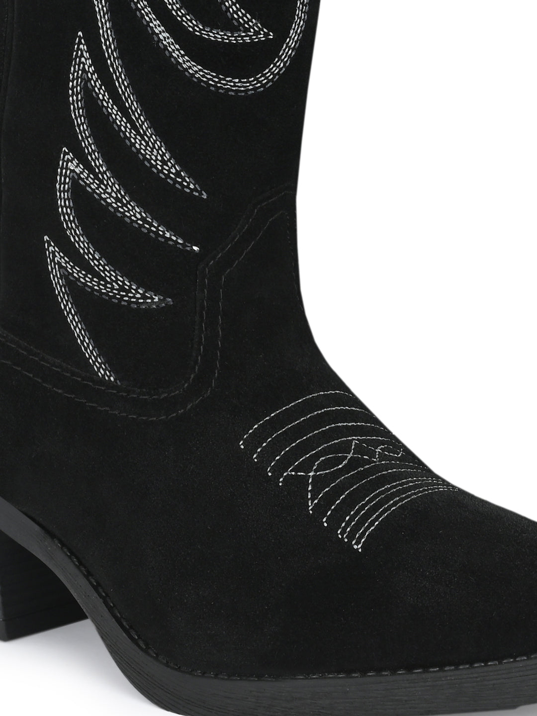 Dona Nova by Carlo Romano Women's Genuine Suede Leather Western Cow Boy / Cow Girl Embroidery Boot