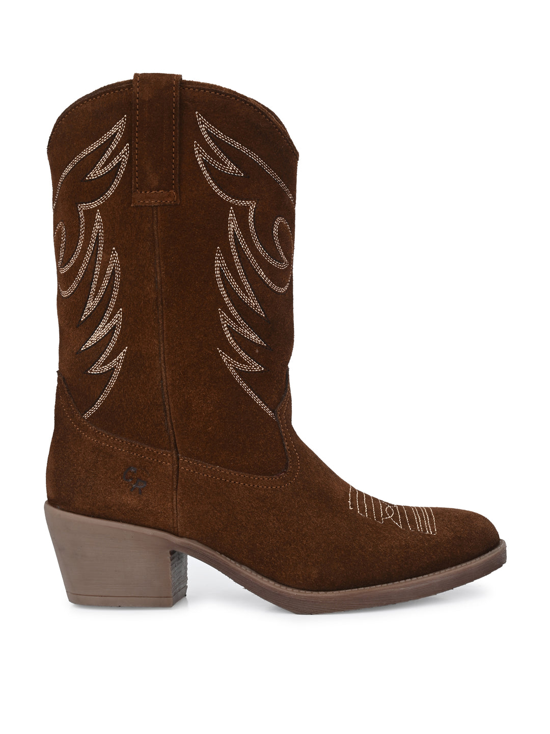 Women's Genuine Suede Leather Western Cow Boy / Cow Girl Embroidery Boot