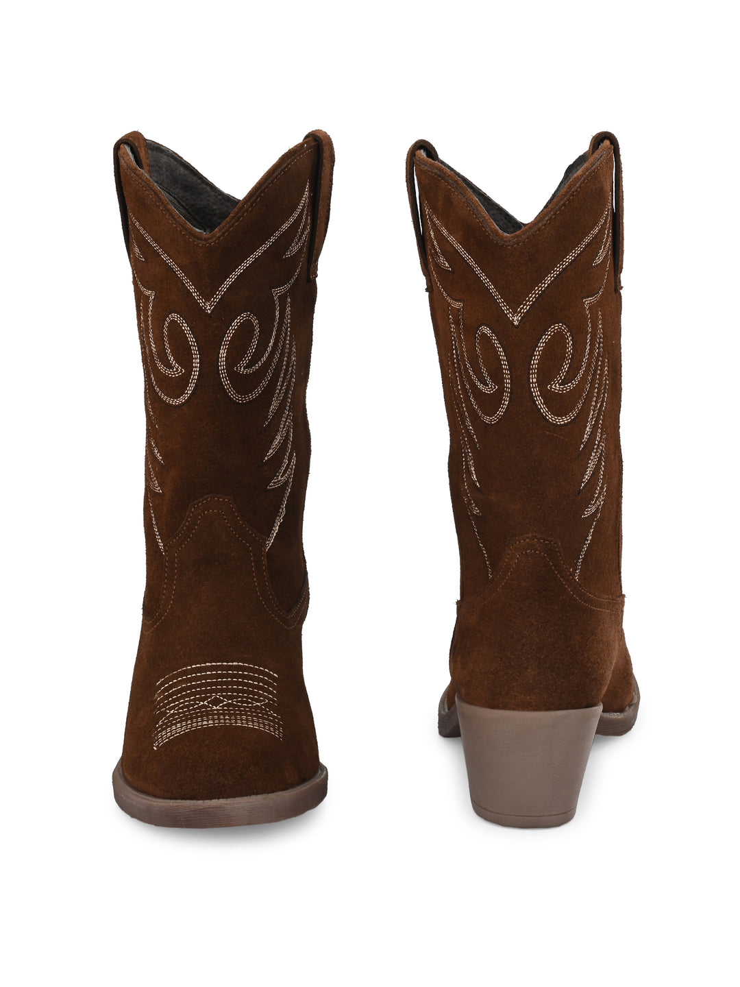 Women's Genuine Suede Leather Western Cow Boy / Cow Girl Embroidery Boot