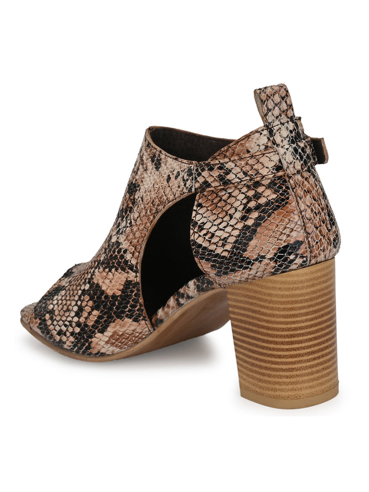 Women's Goat Foil Leather Sandals