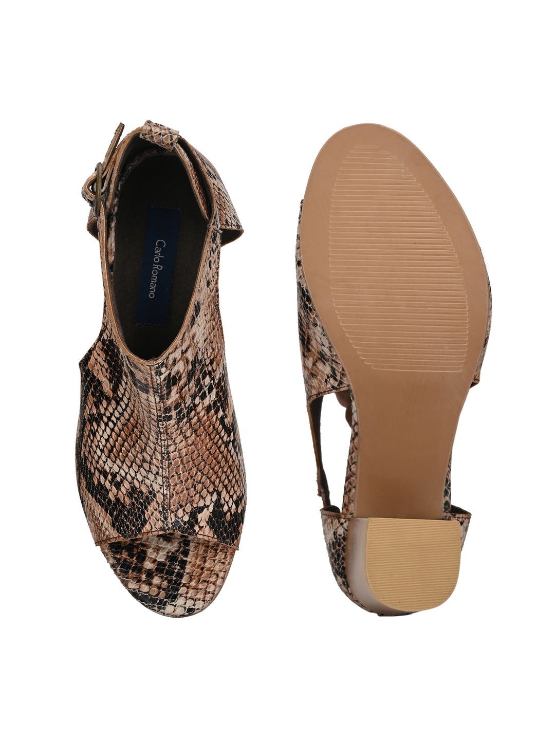 Women's Goat Foil Leather Sandals