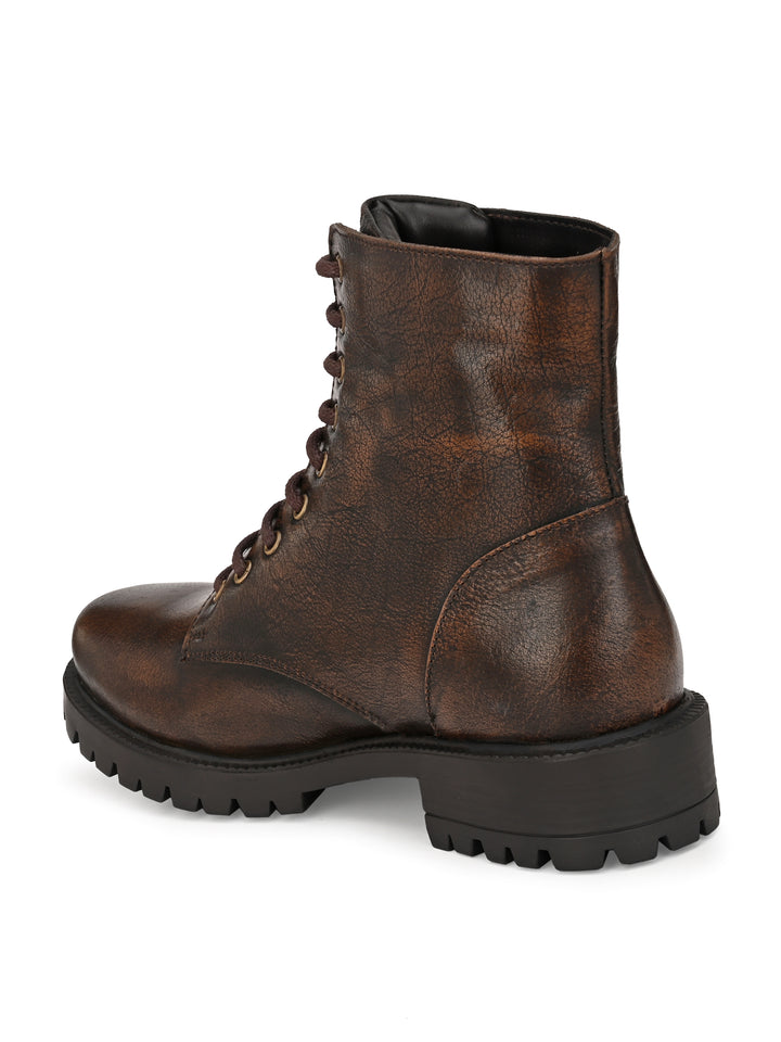 Women's Brush Off Leather Lace Up High Ankle Boot