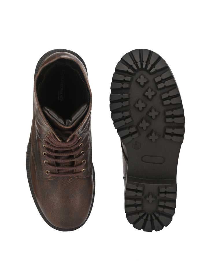 Women's Brush Off Leather Lace Up High Ankle Boot