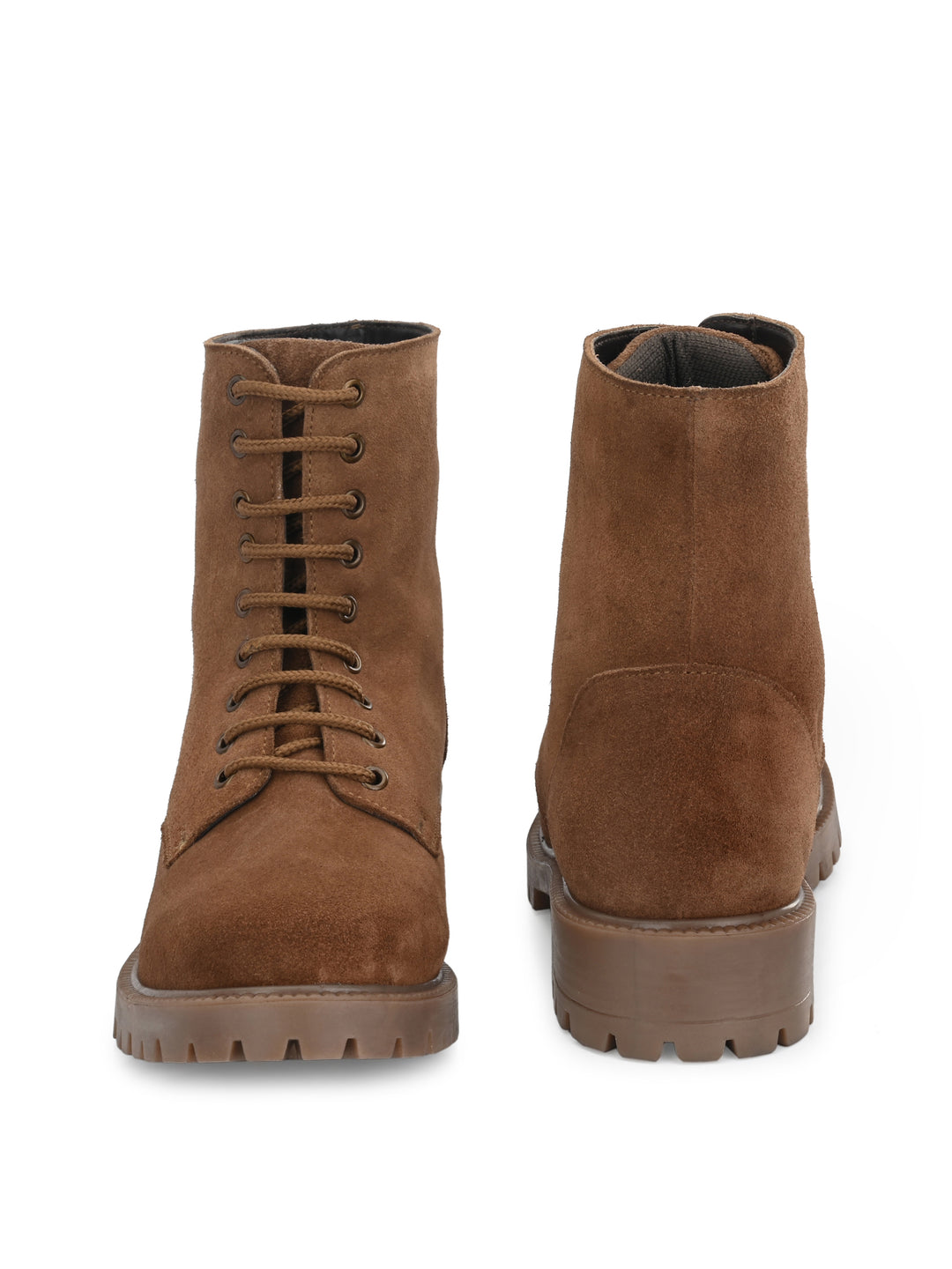 Women's Genuine Suede Leather Lace Up High Ankle Boot