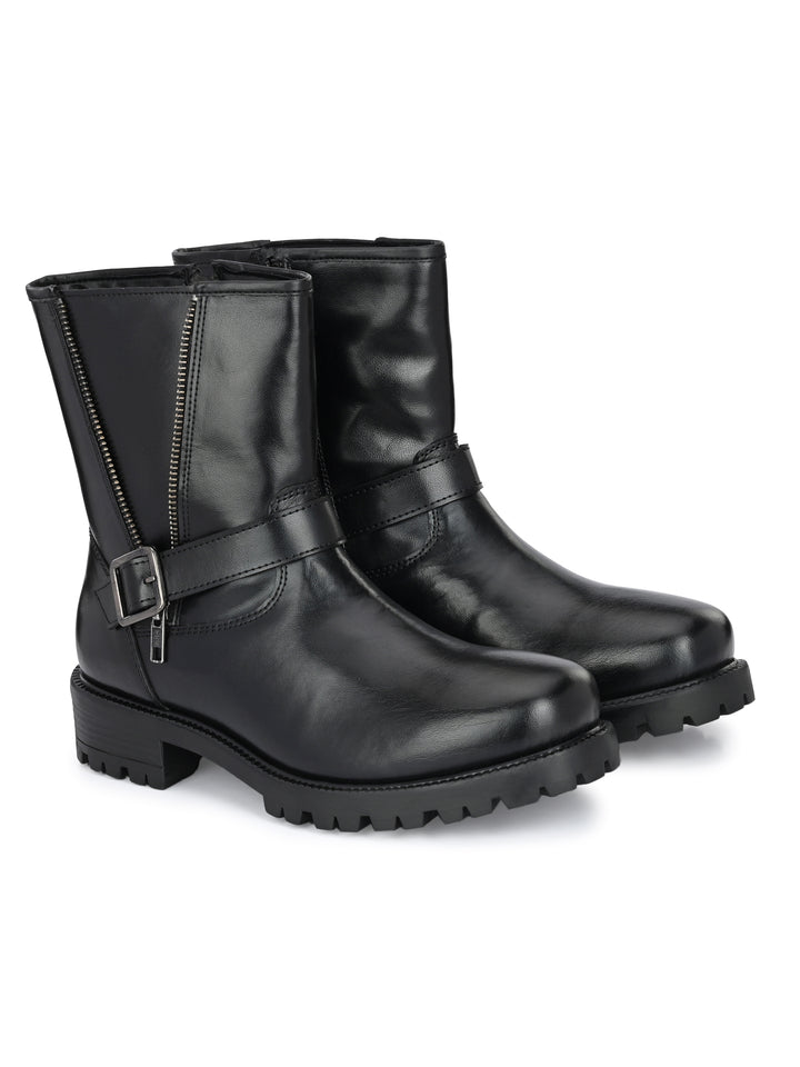 WOMEN'S VEGAN LEATHER ANKLE BOOT
