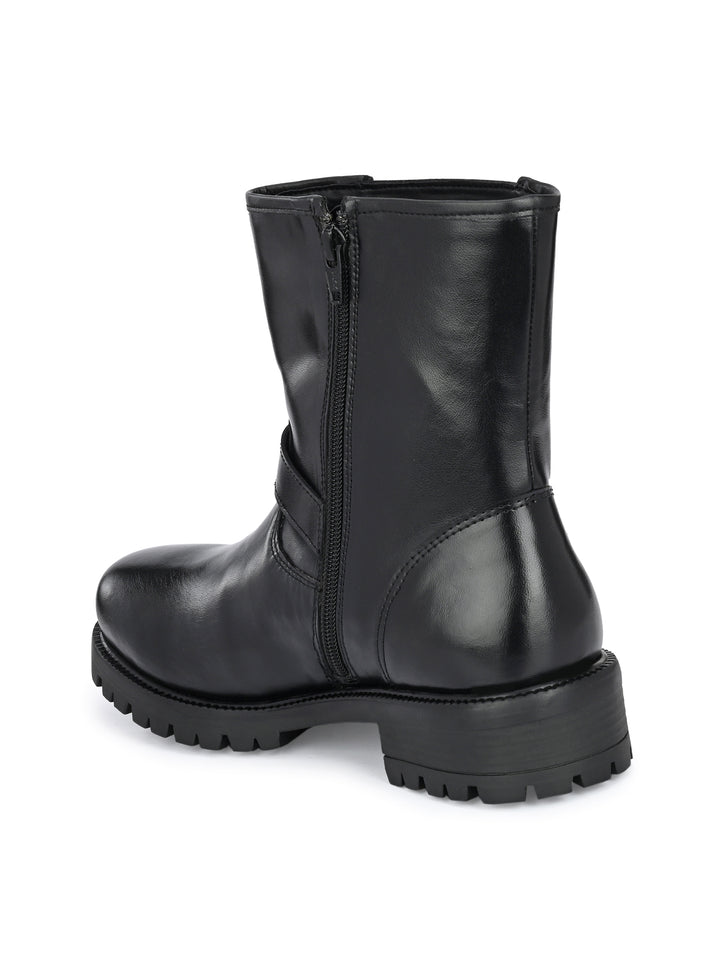 WOMEN'S VEGAN LEATHER ANKLE BOOT