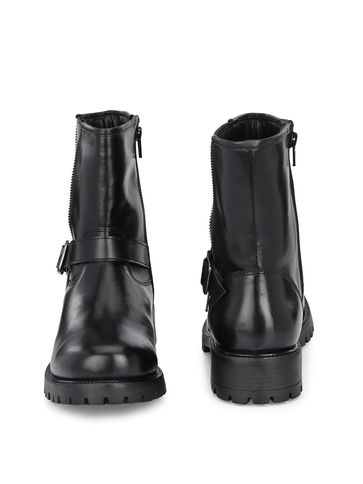 WOMEN'S VEGAN LEATHER ANKLE BOOT