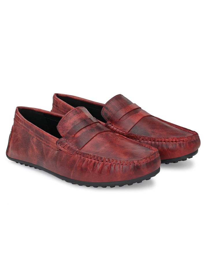 Men's Crater Leather Slip On Casual|Driving Loafer Moccasin