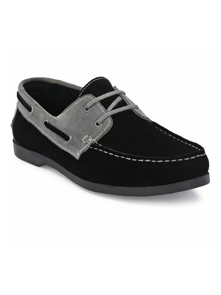 Men's Suede Leather Lace Up Boat Shoe