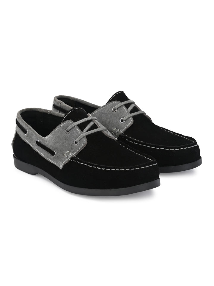 Men's Suede Leather Lace Up Boat Shoe