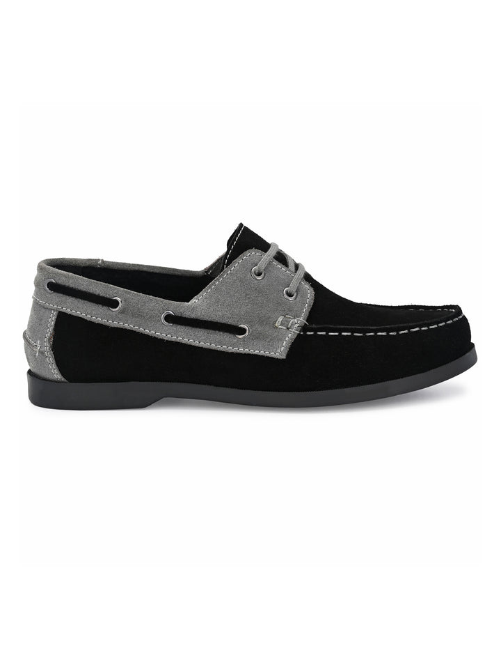 Men's Suede Leather Lace Up Boat Shoe