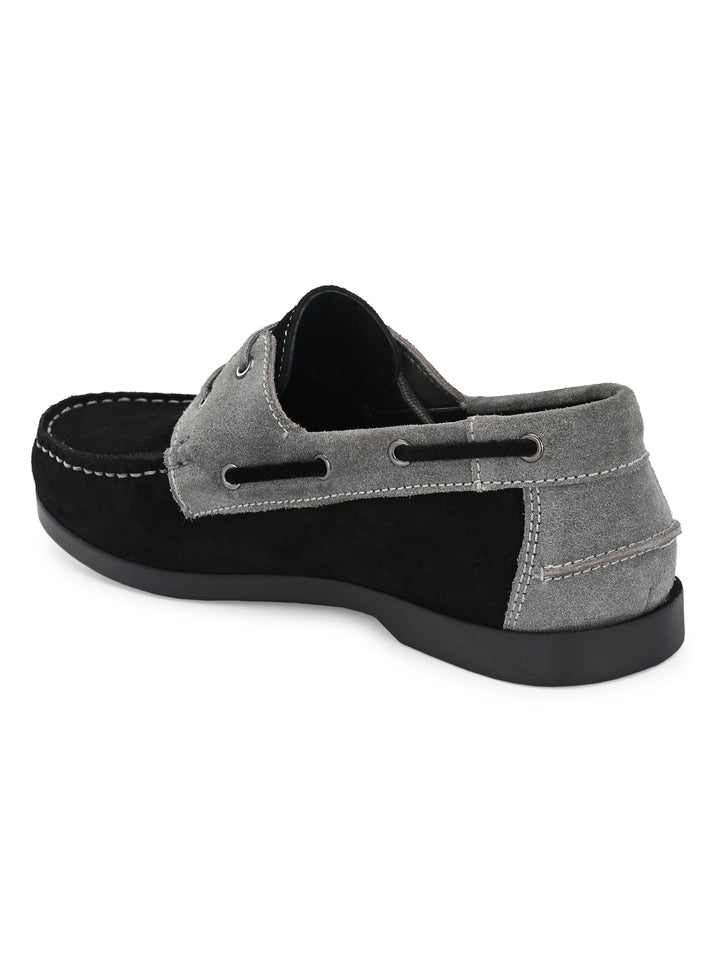 Men's Suede Leather Lace Up Boat Shoe