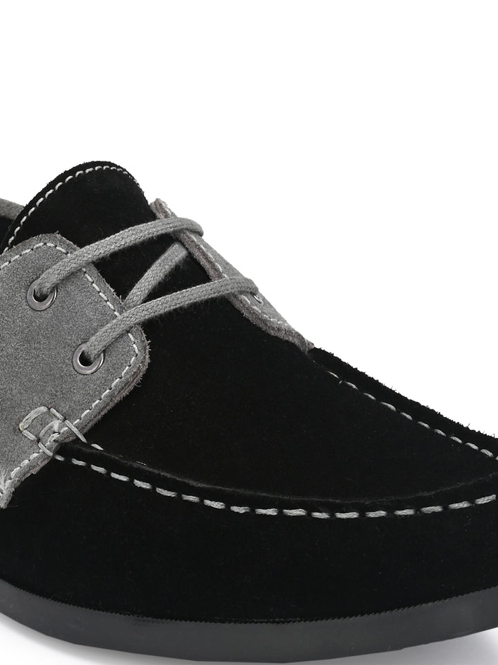 Men's Suede Leather Lace Up Boat Shoe