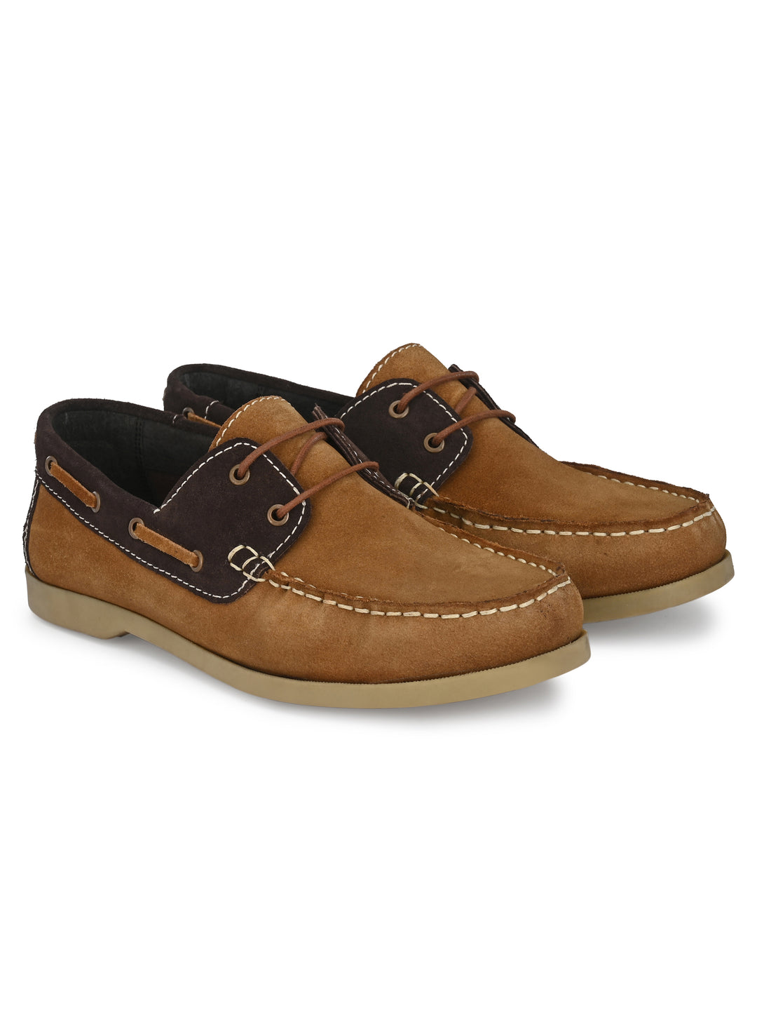 Men's Suede Leather Lace Up Boat Shoe