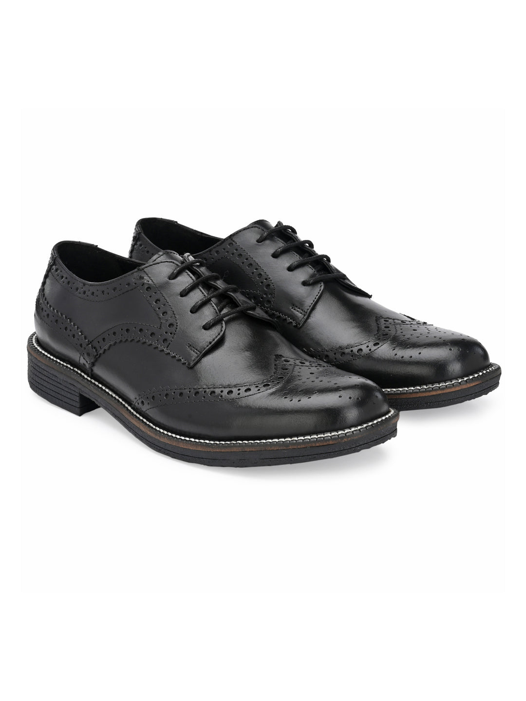 Men's Burnish Leather Formal Brogue Shoe