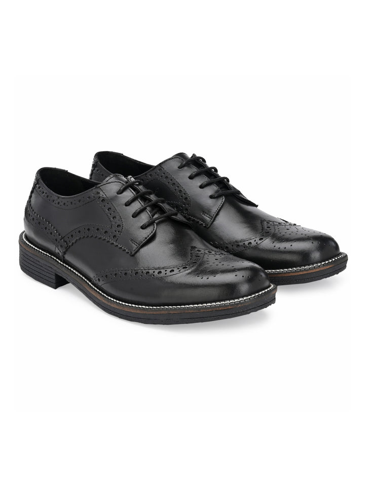 Men's Burnish Leather Formal Brogue Shoe