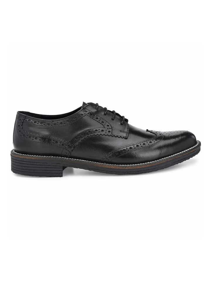 Men's Burnish Leather Formal Brogue Shoe