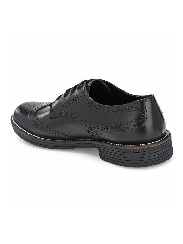 Men's Burnish Leather Formal Brogue Shoe