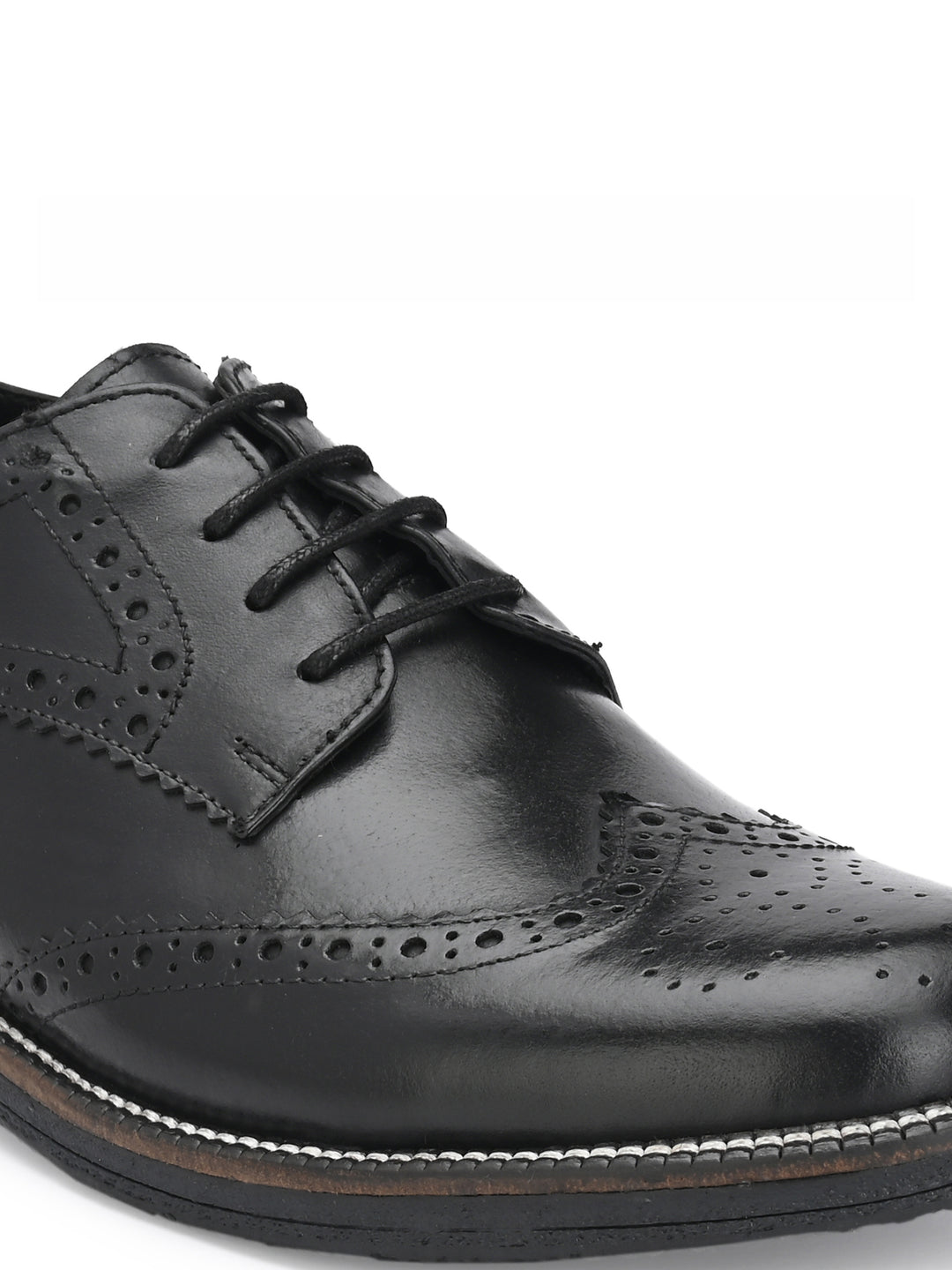 Men's Burnish Leather Formal Brogue Shoe
