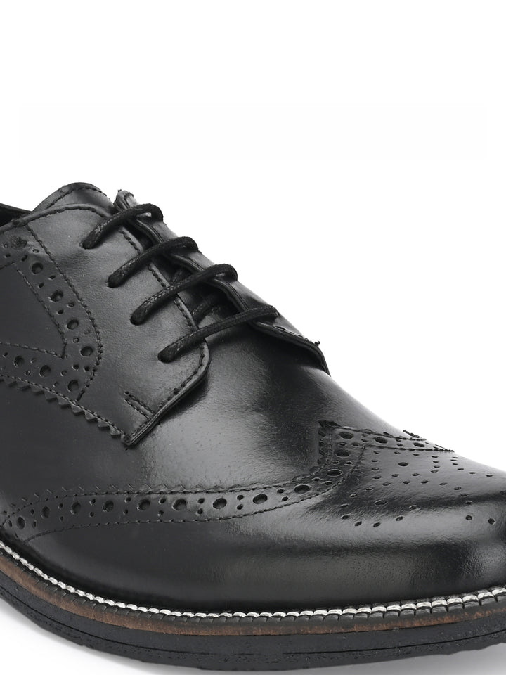 Men's Burnish Leather Formal Brogue Shoe