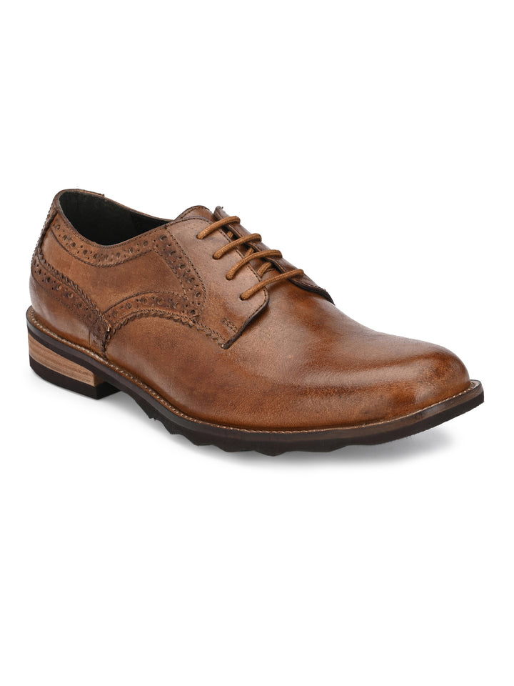 Men's Burnish Leather Formal Brogue Shoe