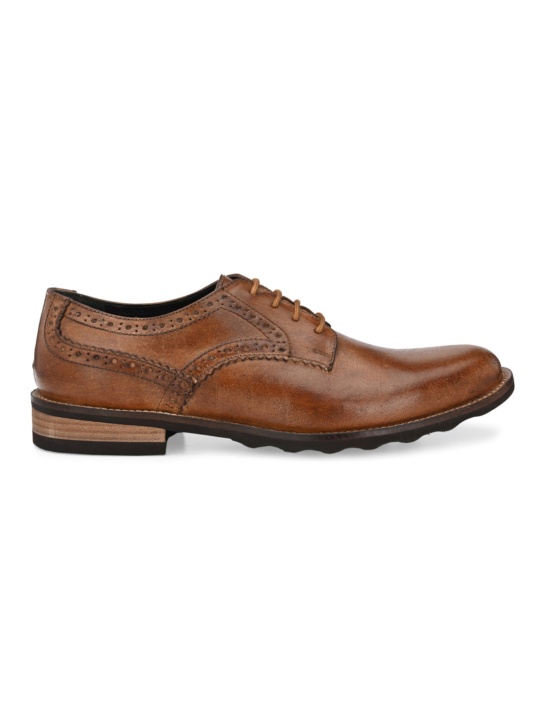 Men's Burnish Leather Formal Brogue Shoe
