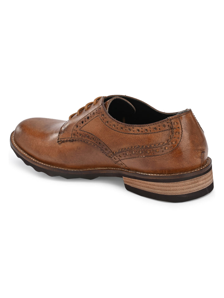 Men's Burnish Leather Formal Brogue Shoe
