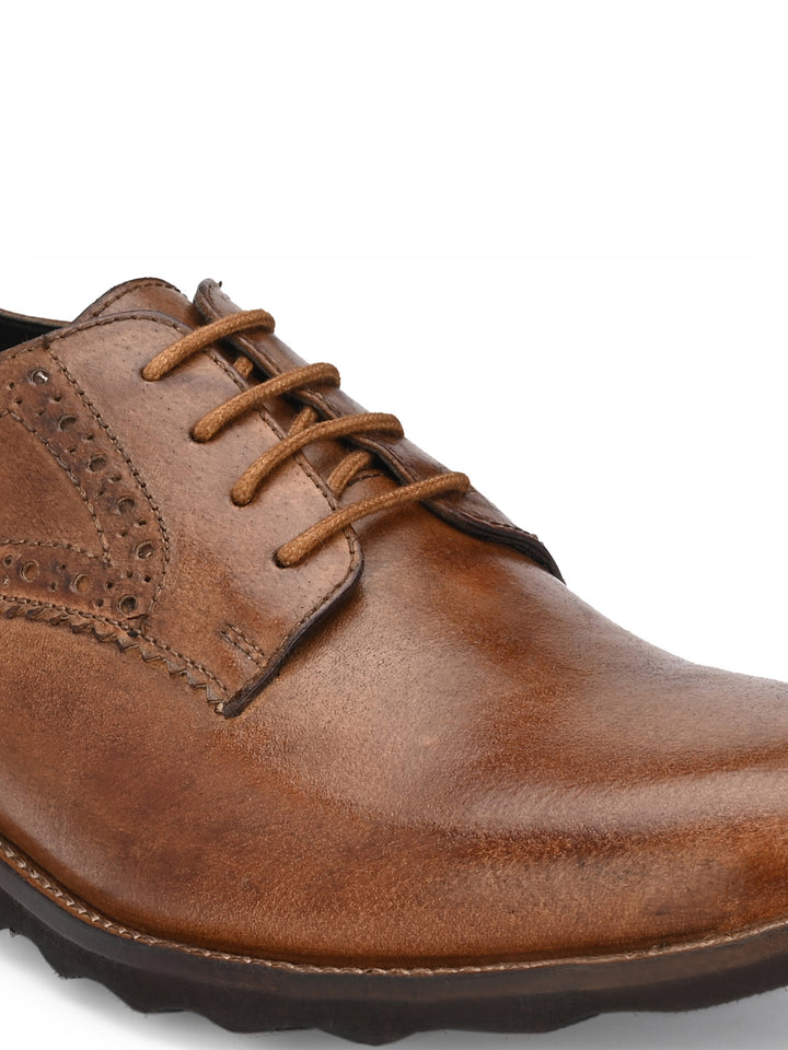 Men's Burnish Leather Formal Brogue Shoe