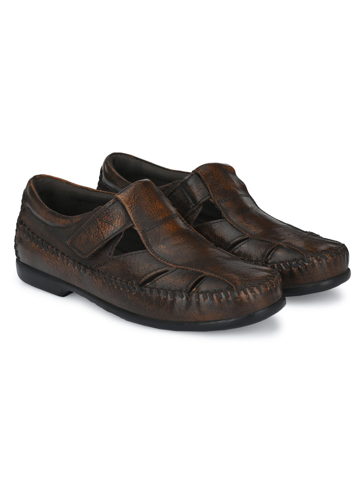 Carlo Romano by Men's Genuine Leather Casual Sandal