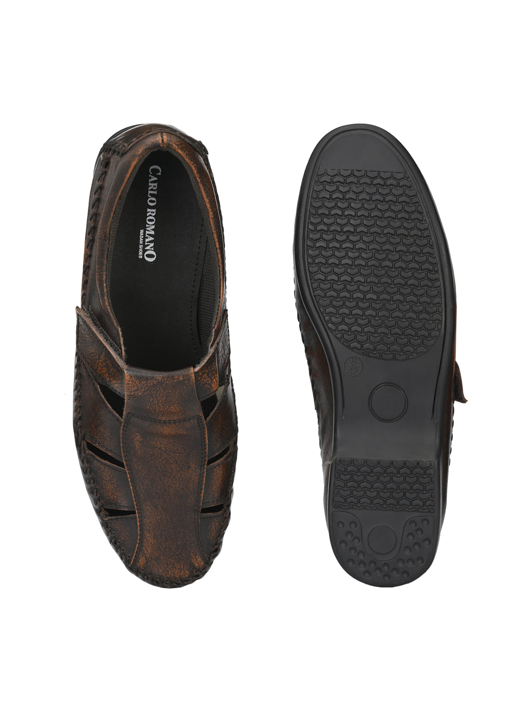 Carlo Romano by Men's Genuine Leather Casual Sandal