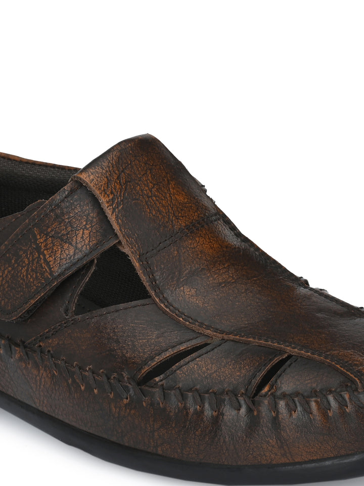 Carlo Romano by Men's Genuine Leather Casual Sandal